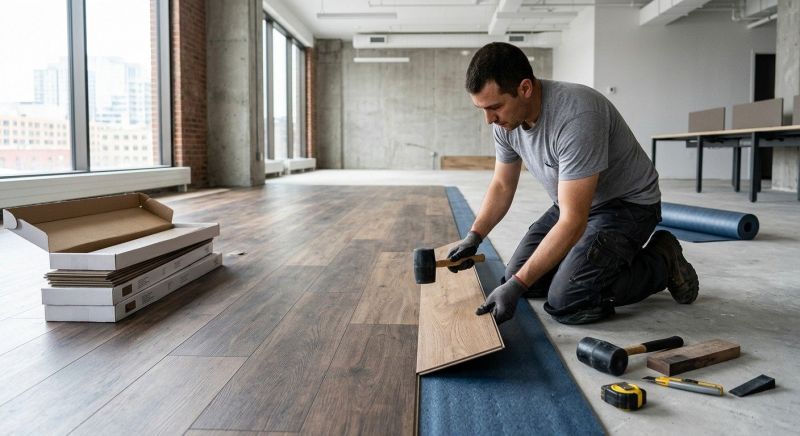 Our team working on Flooring Service projects in Ypsilanti, MI
