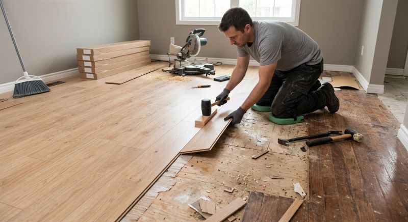 Laminate Floor Replacement in Tecumseh, MI
