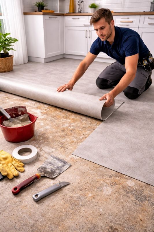 Linoleum Floor Installation in Washtenaw County, MI