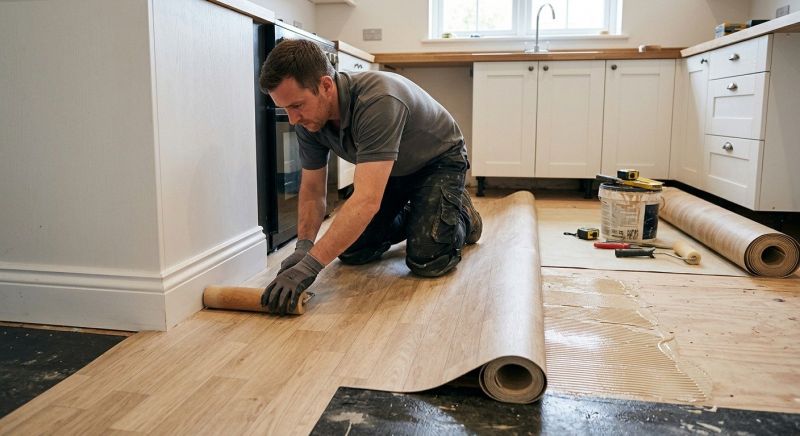 Sheet Linoleum Installation in Ida, MI