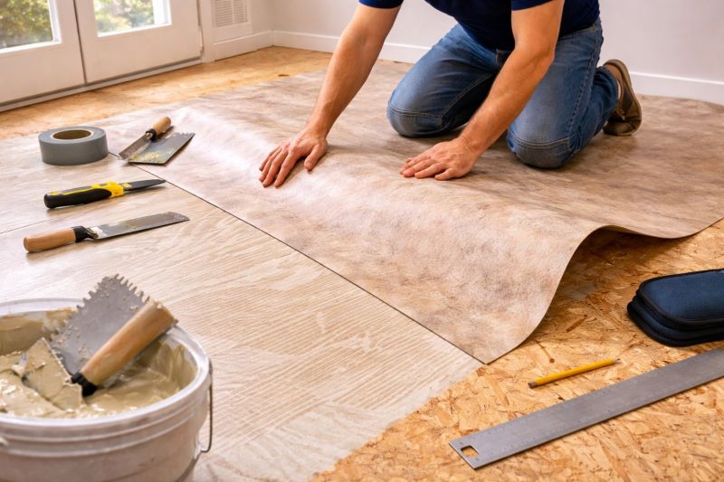 Sheet Vinyl Installation in Carleton, MI